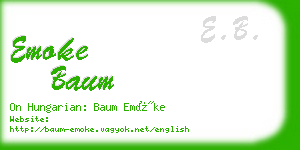 emoke baum business card